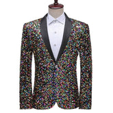 Glitter Spectrum Sparkle Night Club Men's Jacket